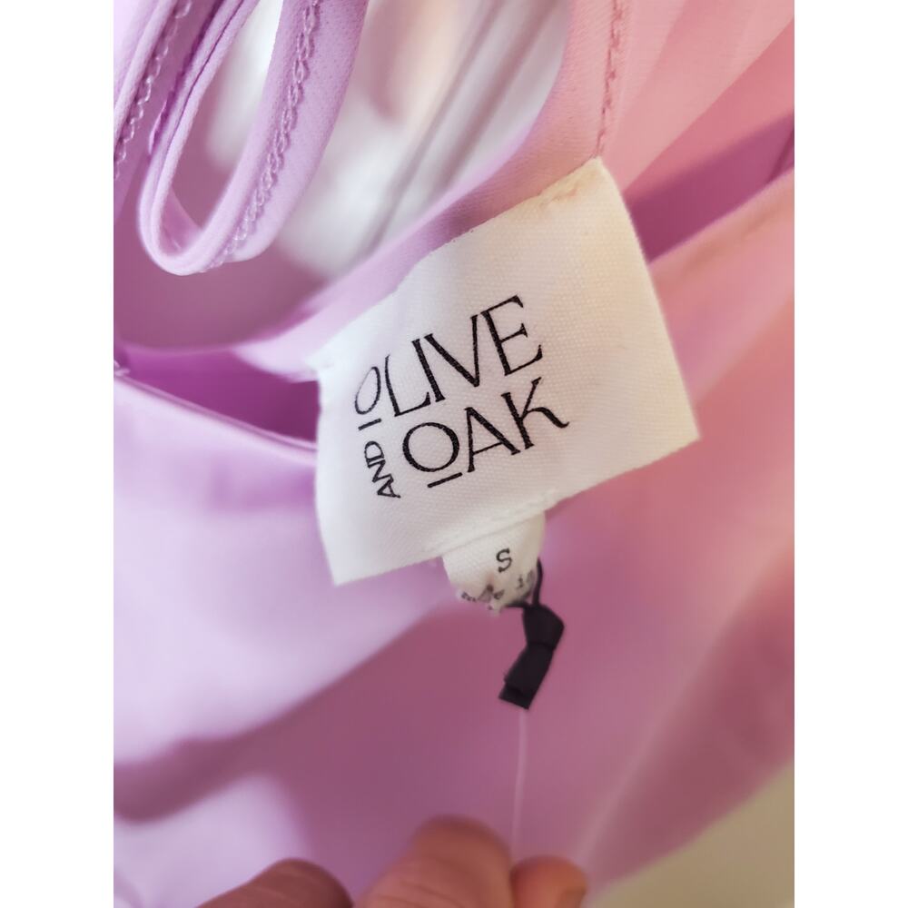 Olive and Oak Ultra Pink Strappy Tank with Ruffle Bottom, NWT, Small - Picture 5 of 6